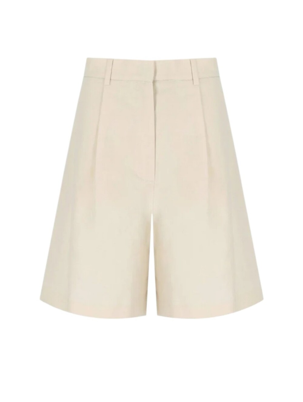 Max Mara Weekend Ecuba Ecru Bremuda Trouser Shorts in Ivory NWT Linen Cotton